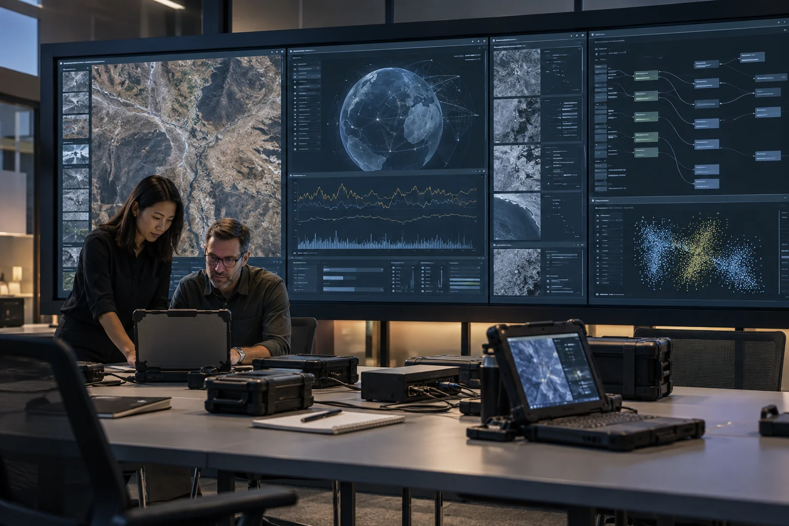 Different data sources brought together for an analytics review.