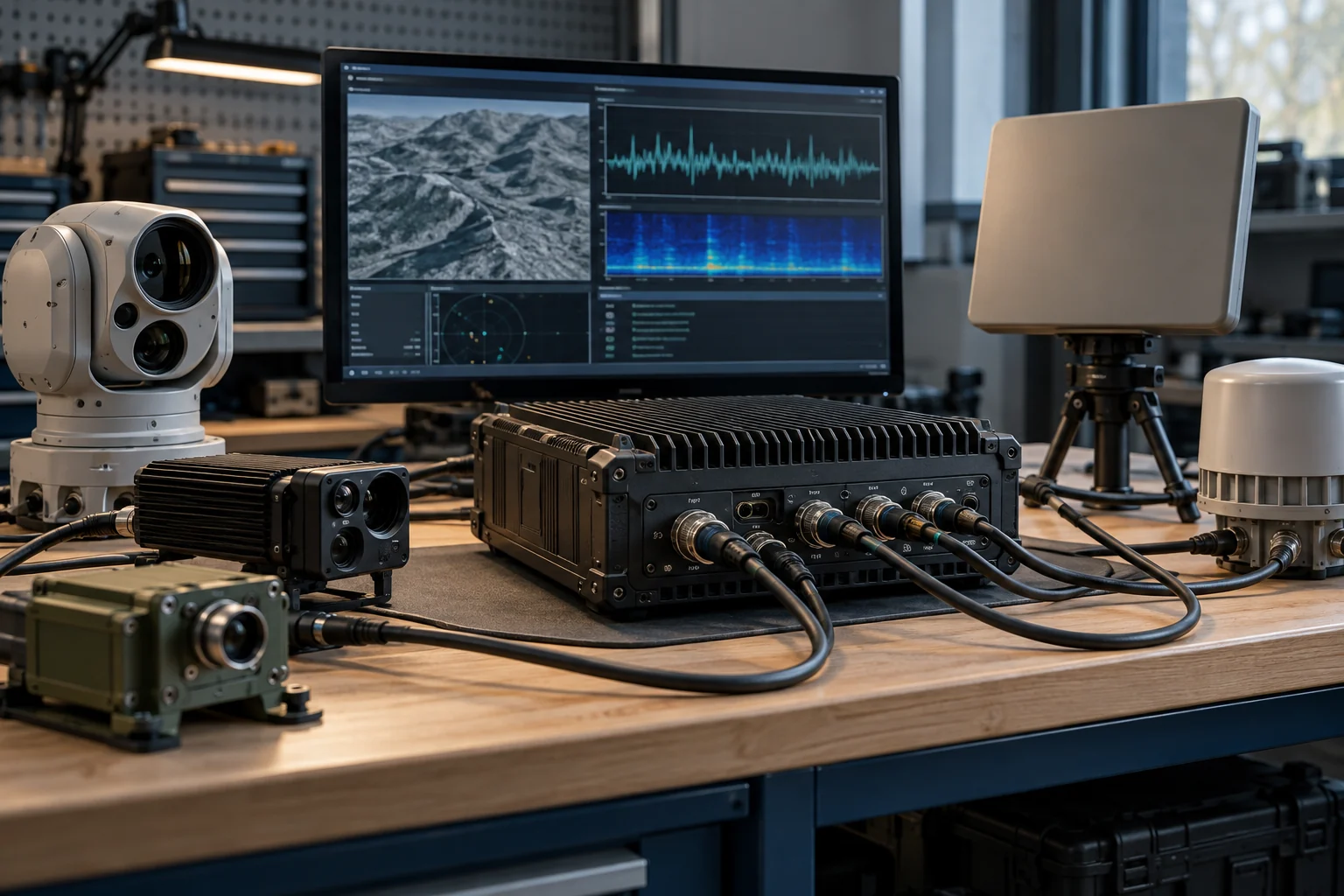 Existing sensor modules connected for systems integration.