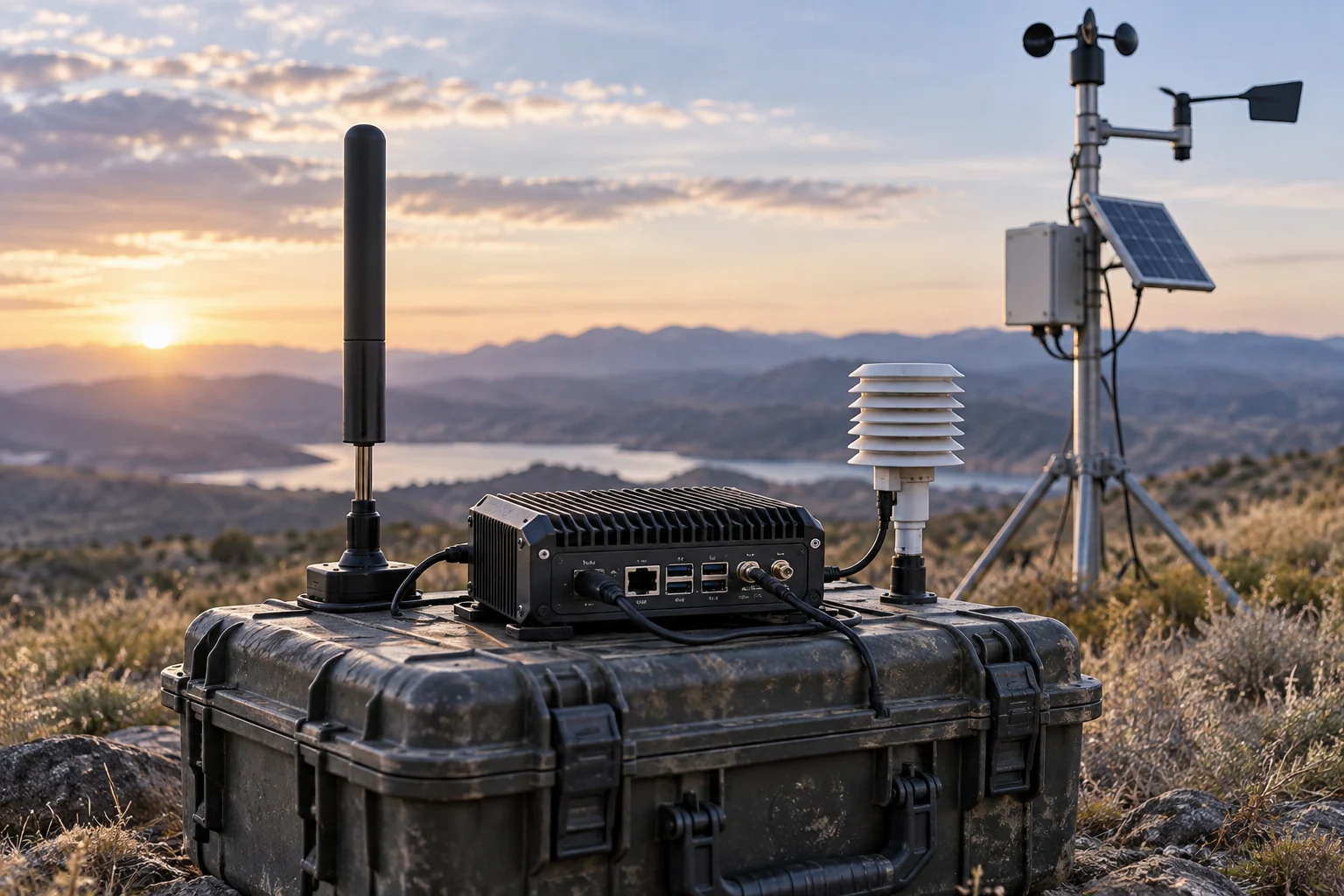 An embedded computer connected to field sensors.