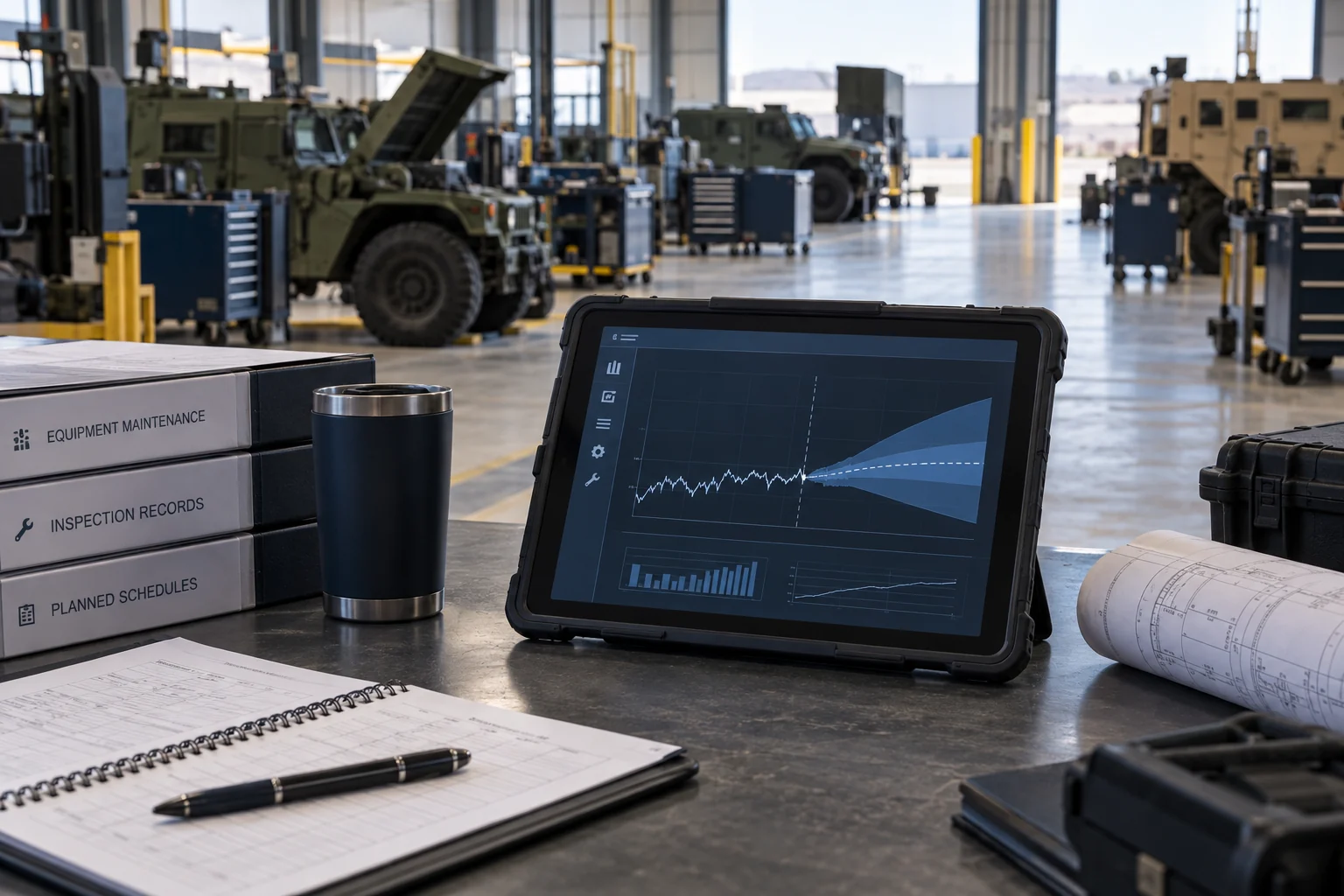 A forecast with uncertainty supporting equipment planning.